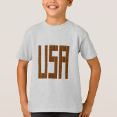 キッズTシャツアッシュチョコレートUSA Tシャツ (正面)