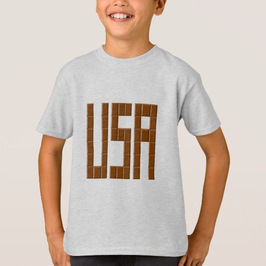 キッズTシャツアッシュチョコレートUSA Tシャツ (正面)