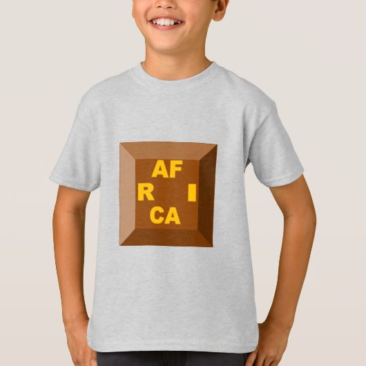 キッズTシャツアッシュデザインショコラAF R I CA Tシャツ (正面)