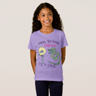 キッズtシャツハッピーバースデースネークプリント tシャツ