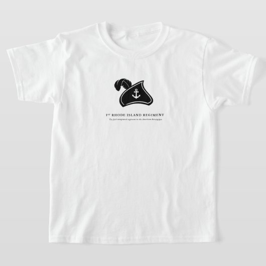 キッズTシャツ — ロードアイランド第1連隊 Tシャツ (レイダウン)