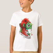 キッズtシャツ.green kidney shoseおもしろいスタイル tシャツ (正面)