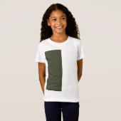 キッズTシャツ – Moss Green Textured Side Block Tシャツ (正面フル)