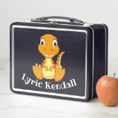 キッズTレックス恐竜ピンク弁当箱 メタルランチボックス (インサイチュ)