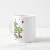 キッズTレックス恐竜ロボットの誕生日少年パーティー コーヒーマグカップ (正面左)