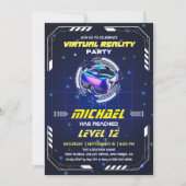 キッズVRゲーム仮想現実バースデーパーティー 招待状 (正面)