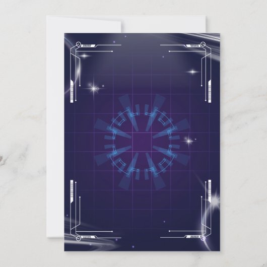 キッズVRゲーム仮想現実バースデーパーティー 招待状 (裏面)