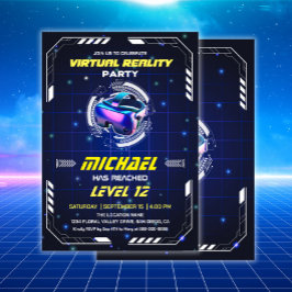 キッズVRゲーム仮想現実バースデーパーティー 招待状