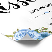 キッセス ブライズ シャワー ゲーム 青い花 ポスター (角)