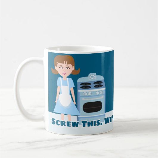 キッチイフィティスハウスマイズスナーキースローガンおもしろい コーヒーマグカップ (左)