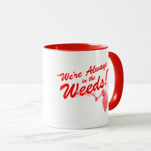 キッチェンふとっちょロゴマグダイナーレッド マグカップ (正面右)