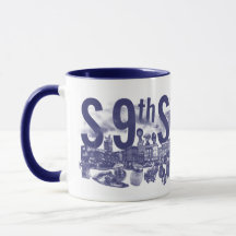 キッチェンふとっちょS 9th St Mug Deli Blue