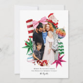 キッチクリスマス | レトロ休日フレーム シーズンカード (正面)