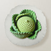 キッチグリモダンーングラニーガーデンクロチェットキャベツ ラウンドクッション (正面)