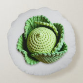 キッチグリモダンーングラニーガーデンクロチェットキャベツ ラウンドクッション (裏面)