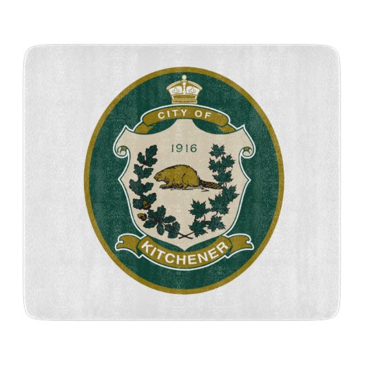 キッチナー国旗（オンタリオ州、カナダ） カッティングボード (正面)