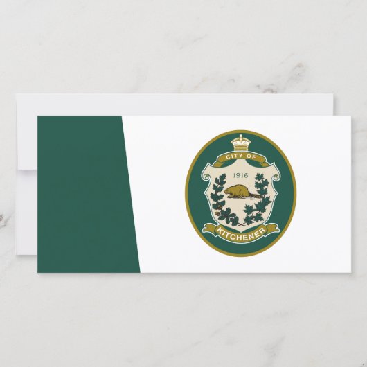 キッチナー国旗（オンタリオ州、カナダ） カード (正面)