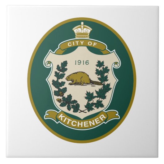 キッチナー国旗（オンタリオ州、カナダ） タイル (正面)