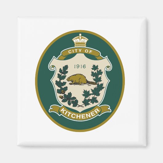 キッチナー国旗(オンタリオ州、カナダ) マグネット (正面)