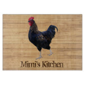 キッチパーソナライズされたンルースター追加名文字 カッティングボード (正面)