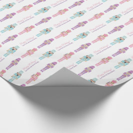 キッチュくるみ割り木兵ハッピーホリデー ラッピングペーパー