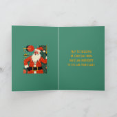 キッチュなクリスマスサンタクロース ミッドセンチュリー モダン ファンシー カード (内部)