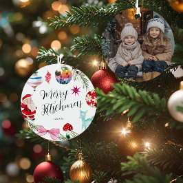 キッチュなクリスマス | レトロな写真 メタルオーナメント