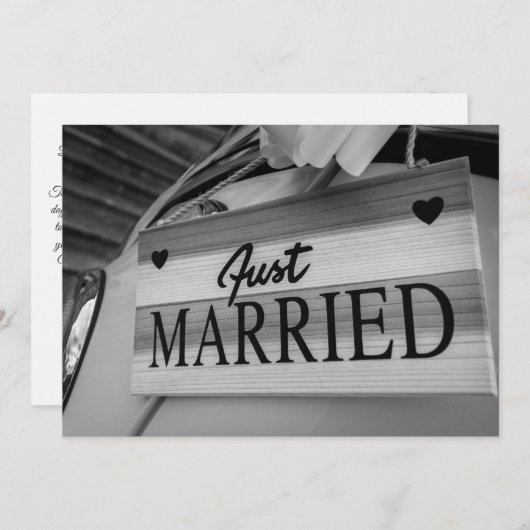 キッチュな手書き結婚式お礼ポストカード 招待状 (正面/裏面)