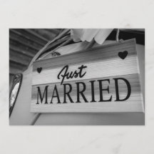 キッチュな手書き結婚式お礼ポストカード