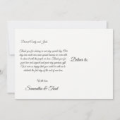 キッチュな手書き結婚式感謝ハガキ 招待状 (裏面)