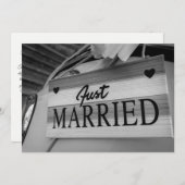 キッチュな手書き結婚式感謝ハガキ 招待状 (正面/裏面)