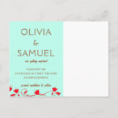 キッチュなSave the Dateお知らせテンプレート シーズンポストカード (裏面)