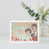 キッチュなSave the Dateお知らせテンプレート シーズンポストカード (スタンド正面)