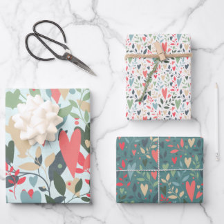 キッチュハートギフトラップ ラッピングペーパーシート