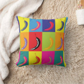 キッチュレトロチリペッパーポップ・アートのアートフルーツパターン クッション (ブランケット)