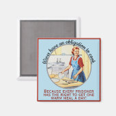 キッチュ1950sヴィンテージ主婦おもしろい必至調理師 マグネット (正面/裏面)