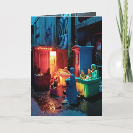 キッチュ・クリスマスシーンカード サンキューカード (正面)