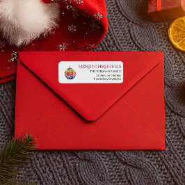 キッチュ・クリスマスディスコボール | レトロホリデーラベル ラベル