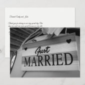 キッチュ 手書き 結婚式 お礼 ポストカード (正面/裏面)