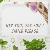 キッチンおもしろいタオとキレよくはしゃぐフ – スマイル キッチンタオル (折り畳み)