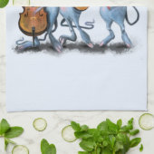 キッチンおもしろいタオルロマンチックなマウス音楽バンド キッチンタオル (折り畳み)