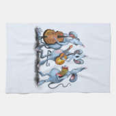 キッチンおもしろいタオルロマンチックなマウス音楽バンド キッチンタオル (横)