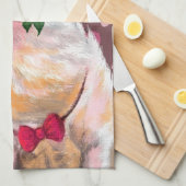 キッチンおもしろいタオル紳士豚バラ キッチンタオル (四つ折り)