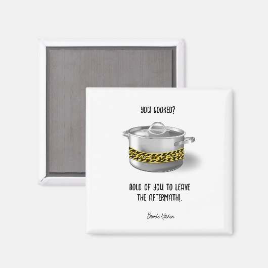 キッチンおもしろいチパーソナライズされたン マグネット (正面/裏面)