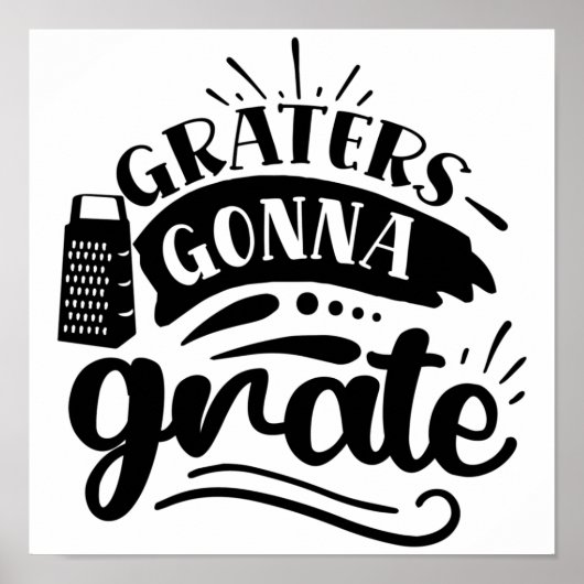 キッチンおもしろいデコール、調理師用ギフト、キッチンアート ポスター (正面)