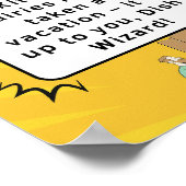 キッチンおもしろいポスター – 汚れた食器アラート男性へ ポスター (角)