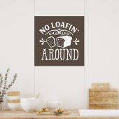 キッチンおもしろいローパンのワードアート ポスター (キッチン)