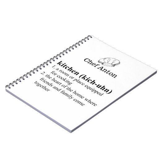 キッチンおもしろい辞書の定義ホームシェフ ノートブック (左側)