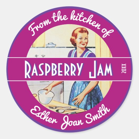 キッチンからキッチンヴィンテージのシーンフード ラウンドシール (正面)