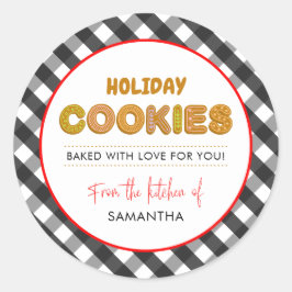 キッチンからクリスマスのクッキー ラウンドシール